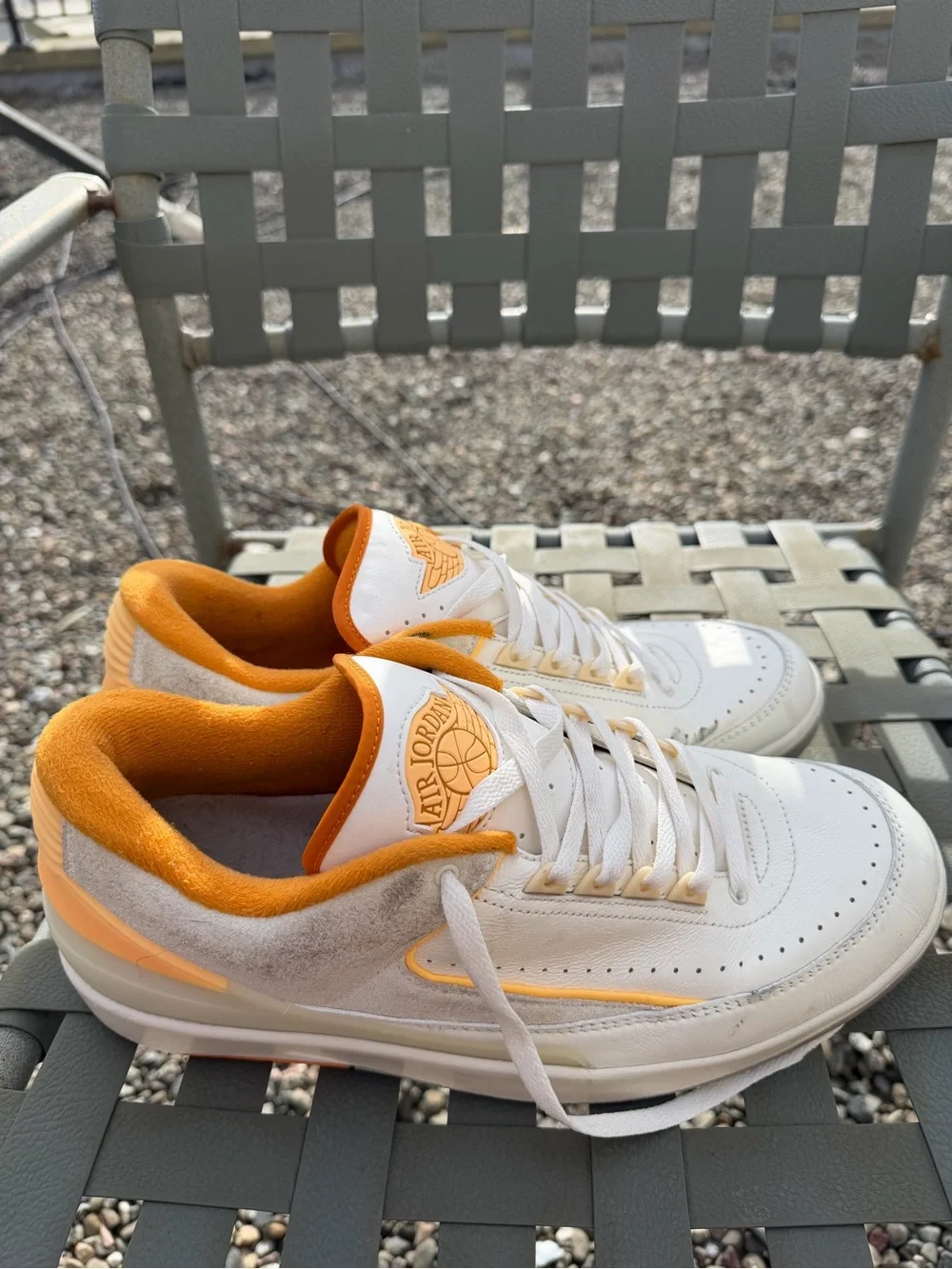 Jordan Low Top Sneakers - White & Orange